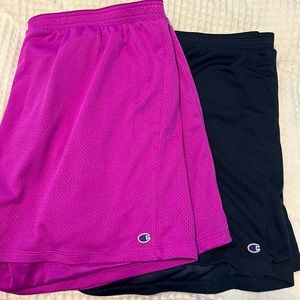 2 pair of champion mesh gym shorts
